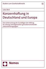 Konzernhaftung in Deutschland und Europa