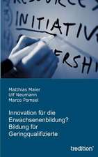 Innovation Fur Die Erwachsenenbildung? Bildung Fur Geringqualifizierte: Manipulation