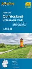 Radkarte Ostfriesland Ostfriesische Inseln 1:75.000