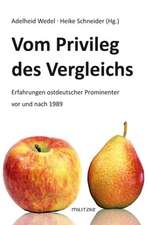 Vom Privileg des Vergleichs