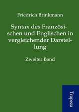 Syntax des Französischen und Englischen in vergleichender Darstellung