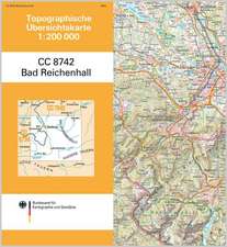 Topographische Übersichtskarte CC8742 Bad Reichenhall 1 : 200 000