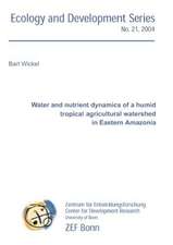 Water and nutrient dynamics of a humid tropical agricultural watershed in Eastern Amazonia