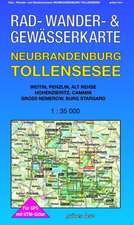 Neubrandenburg - Tollensesee 1 : 35 000 Rad-, Wander- und Gewässerkarte