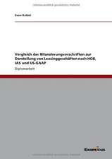 Vergleich der Bilanzierungvorschriften zur Darstellung von Leasinggeschäften nach HGB, IAS und US-GAAP