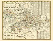 Historische Karte: Ämter Stolpen, Radeberg und Lausitz, 1754 (Plano)