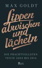 Lippen abwischen und lächeln