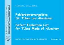 Fehlerbewertungsliste für Tuben aus Aluminium