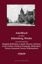 Adreßbuch der Städte Babelsberg und Werder, 1938/39