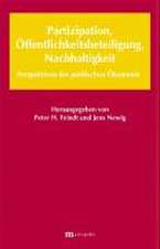 Partizipation, Öffentlichkeitsbeteiligung, Nachhaltigkeit