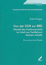 Von der DDR zur BRD - Wandel des Musikunterrichts im Urteil von Fachlehrern Sachsen-Anhalts