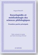 Encyclopédie et méthodologie des sciences philologiques