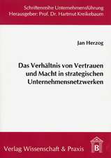 Das Verhältnis von Vertrauen und Macht in strategischen Unternehmensnetzwerken