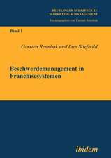 Rennhak, C: Beschwerdemanagement in Franchisesystemen.