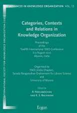 Categories, Contexts and Relations in Knowledge Organization