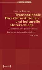 Transnationale Direktinvestitionen und kulturelle Unterschiede