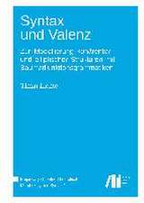 Syntax und Valenz