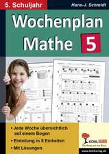 Wochenplan Mathe / Klasse 5