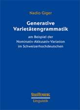 Generative Varietätengrammatik