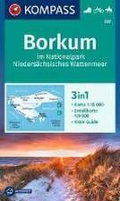 KOMPASS Wanderkarte 727 Borkum im Nationalpark Niedersächsisches Wattenmeer 1:15.000