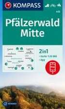 KOMPASS Wanderkarte 472 Pfälzerwald Mitte 1:25.000