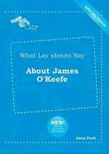 What Lay Abouts Say about James O'Keefe