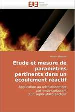 Etude Et Mesure de Paramtres Pertinents Dans Un Coulement Ractif Application Au Refroidissement Par Endo-Carburant D'Un Super-Statoracteur