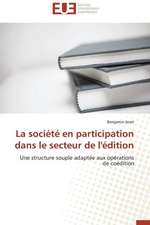 La société en participation dans le secteur de l'édition