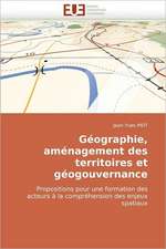 Geographie, Amenagement Des Territoires Et Geogouvernance