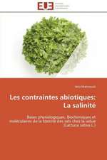 Les Contraintes Abiotiques: La Salinite