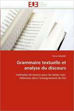 Grammaire Textuelle Et Analyse Du Discours