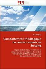 Comportement tribologique du contact soumis au fretting