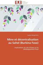 Mine Et Decentralisation Au Sahel (Burkina Faso): Au-Dela Du Symptome Moteur