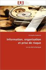 Information, Organisation Et Prise de Risque: Un Cas Pratique