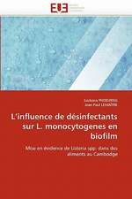 L'influence de désinfectants sur L. monocytogenes en biofilm