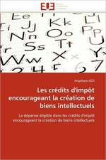 Les Credits D''Impot Encourageant La Creation de Biens Intellectuels