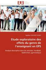 Etude exploratoire des effets du genre de l''enseignant en EPS