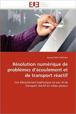 Résolution numérique de problèmes d'écoulement et de transport réactif