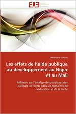 Les Effets de L''Aide Publique Au Developpement Au Niger Et Au Mali