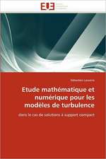 Etude Mathematique Et Numerique Pour Les Modeles de Turbulence