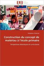 Construction du concept de matériau à l¿école primaire