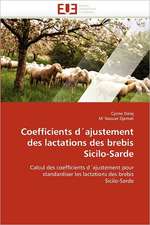 Coefficients d´ajustement des lactations des brebis Sicilo-Sarde