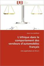 L¿éthique dans le comportement des vendeurs d¿automobiles français