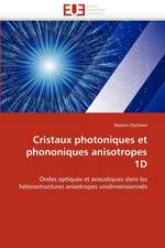 Cristaux photoniques et phononiques anisotropes 1D