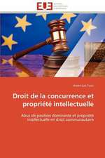 Droit de La Concurrence Et Propriete Intellectuelle