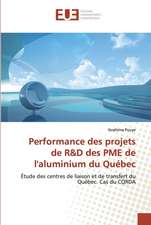 Performance des projets de R&D des PME de l'aluminium du Québec