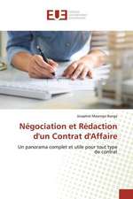 Négociation et Rédaction d'un Contrat d'Affaire