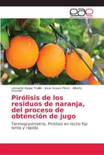 Pirólisis de los residuos de naranja, del proceso de obtención de jugo