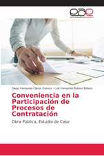 Conveniencia en la Participación de Procesos de Contratación