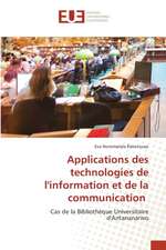 Applications des technologies de l'information et de la communication